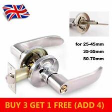 Three-Handle Door Lock Home Entry Lever Set Bathroom Entrance Passage With Key