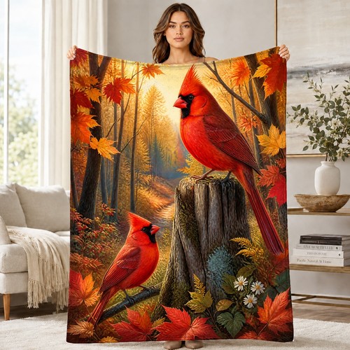 Autumn cardinal pair coral - cardinal,
