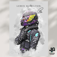 Lewis Hamilton Inspired  Wall Art Poster - Formula One F1 A4 - A3 A2 A1