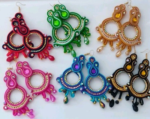 Soutache mexican earrings - mexican,