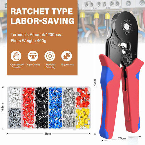 Ratchet crimper plier cable - 7",