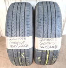 2 X 255 60 18 2556018 GOODRIDE PART WORN WINTER TYRES