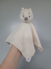 sweet white cream WINNIE THE POOH BEAR soft toy comforter blanket GEORGE ASDA