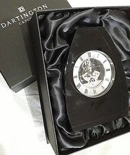 Dartington Crystal  Black ARCH Table Clock. 170mm