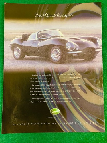 Lynx jaguar xkss poster advert - xkss,