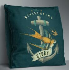 swallow anchor Tattoo  Pillow Cushion Cover steampunk Pirate fishing