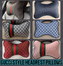 2 PCS LUXURY DESIGNER HEADREST PILLOWS Comfy Luxury Neck Support GG