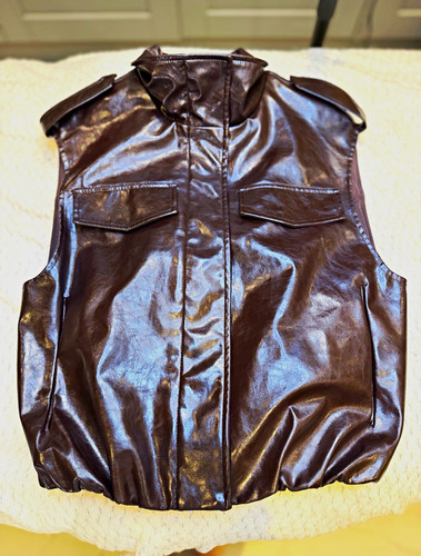 Zara burgundy leather look - zara,