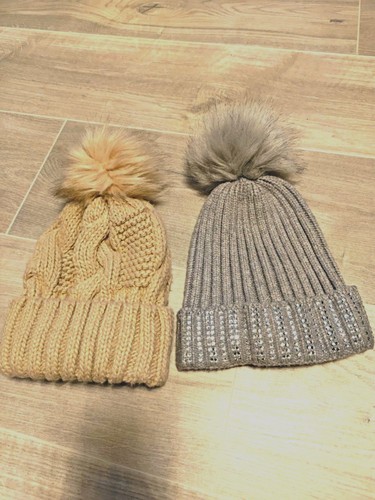Women knit bobble hats - bobble,