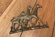 Vintage Brass Giraffe Family