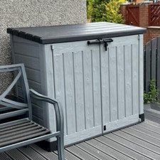 Keter Store It Out Max 1200L Outdoor Garden Storage Box & Wheelie Bin Store