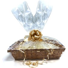 Make Your Own Hamper Wicker Basket Gift Set Box Kit with Shred+Cellophane+Bow
