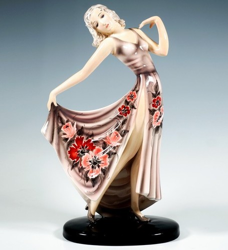 Goldscheider art deco dancer - goldscheider,