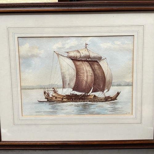 Vintage seascape watercolour - seascape,