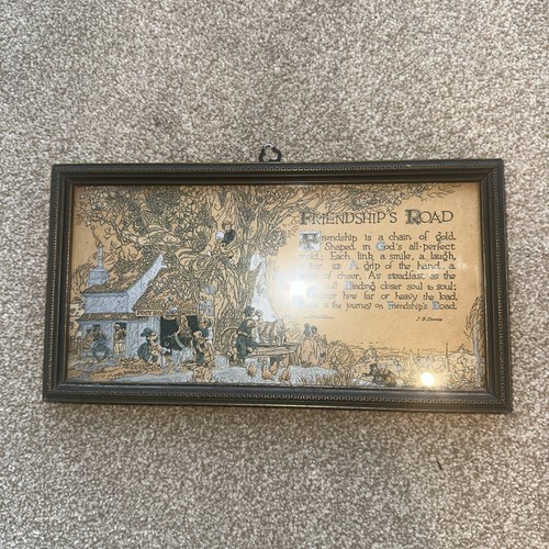 Vintage 1927 framed picture - vintage,