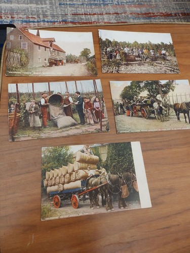 Postcards hop picking etc - postcards,