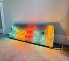 Vintage Hello Light Up Sign Retro Multicolor LED Marquee Home Bar Cafe Wall Deco