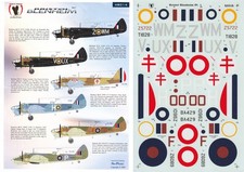EAGLE STRIKE DECALS 1/48 Blenheim Mk.IV/V 8 13 68 82 Sqn GB Lorraine (RAF/FAFL)