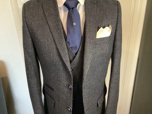 Mens three piece suit blue - mens,