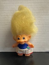 Dressed Troll Doll 1960s 2.5"