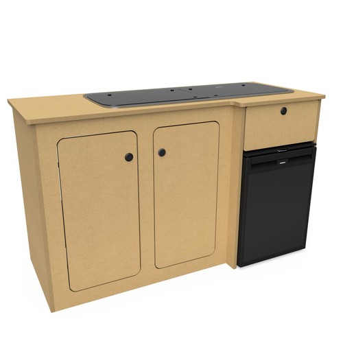 Campervan kitchen pod cabinet - campervan,