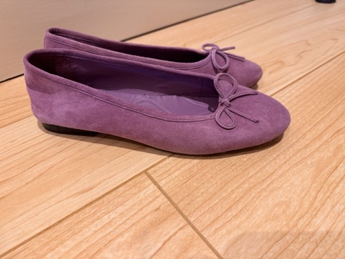 Zara lilac suede ballet - suede,