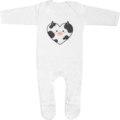 Cow print heart baby - print, heart'