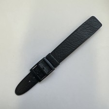 Hirsch 18mm Leather Watch Strap Black