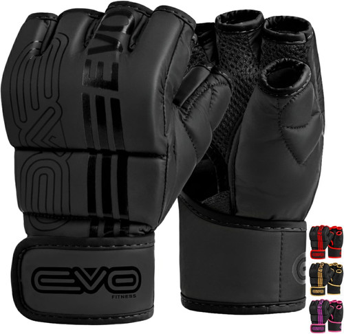 Matte black mma gloves - matte,