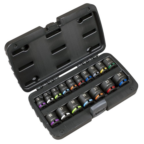 Impact socket set - socket, 3/8"sq