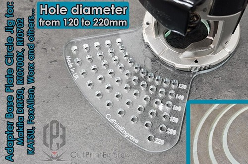 Small circle jig router base - circle,