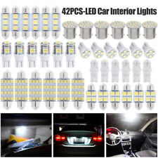 42X Car Interior Combo LED Map Dome Door Trunk License Plate Light Bulbs White