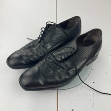 COLLEZIONE Shoes 9 Black Mens Leather Lace Up Smart Formal Semi Brouge M&S