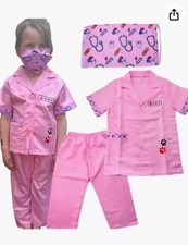 Vet Costume Pink Nurse Girls Kids Fancy Dress scrubs 13-2-40