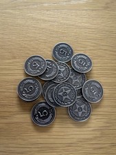 Scythe & Expeditions Metal Coins 1 Sets Of X15 Board Game Tokens (5)