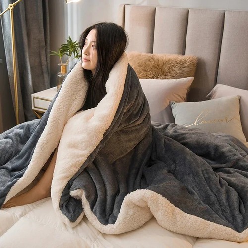 Wool throw blanket - throw,