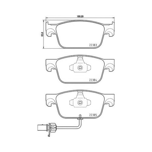 Brembo p85153 brake pad set - brembo,