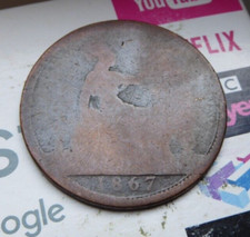 1867 Victoria One Penny Bronze