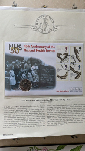 Nhs 50th anniversary 1988 - 50th, 50p