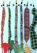 Metal Bookmark Fabric Blue Red Green Striped Scottish Tartan Fabric Scotland 
