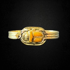 Tiger eye brown scarab - tiger’s,