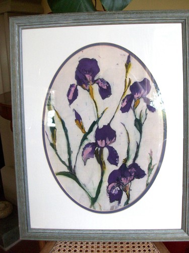 Framed and glazedpainting on - framed,