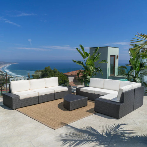Piece patio sectional sofa - 8-piece,