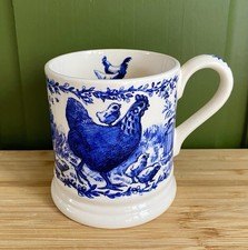 Vintage Emma Bridgewater Blue Hen Half Pint Mug