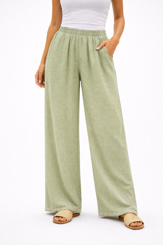 Lagenlook linen mix palazzo - lagenlook,