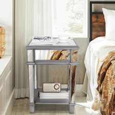 Mirrored End Table with
