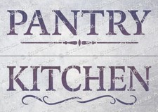 Pantry Kitchen STENCILS 4 sizes Signs Cupboards Wood Craft SUPERIOR 250 MYLAR 