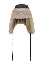 Men B3 Brown Beige Hat RAF Aviator Shearling Sheepskin WW2 Flying Trapper Hat