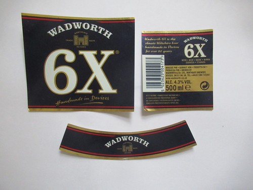 Old beer label wadworth - beer,