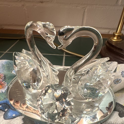 Clear glass crystal - clear, pair